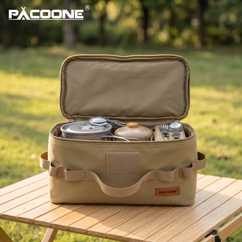 Outdoor Camping Cooking Equipment - PACOONE 휴대용 캠핑 보관 가방 다기능