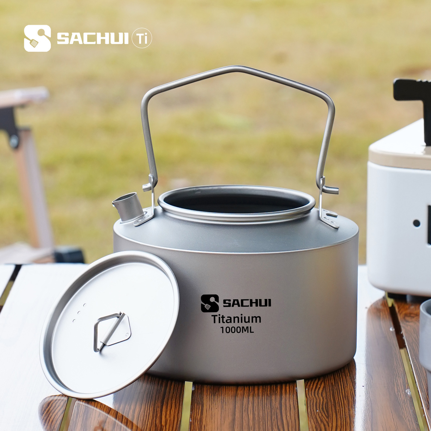 Outdoor Camping Cooking Equipment - 1000ML 순수 티타늄 주전자 야외 초경량