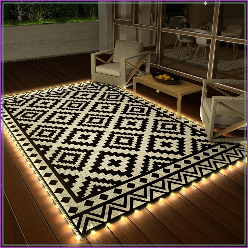 Outdoor Camping Rug With Led Lights - 5' X 8' LED 스트립 조명이