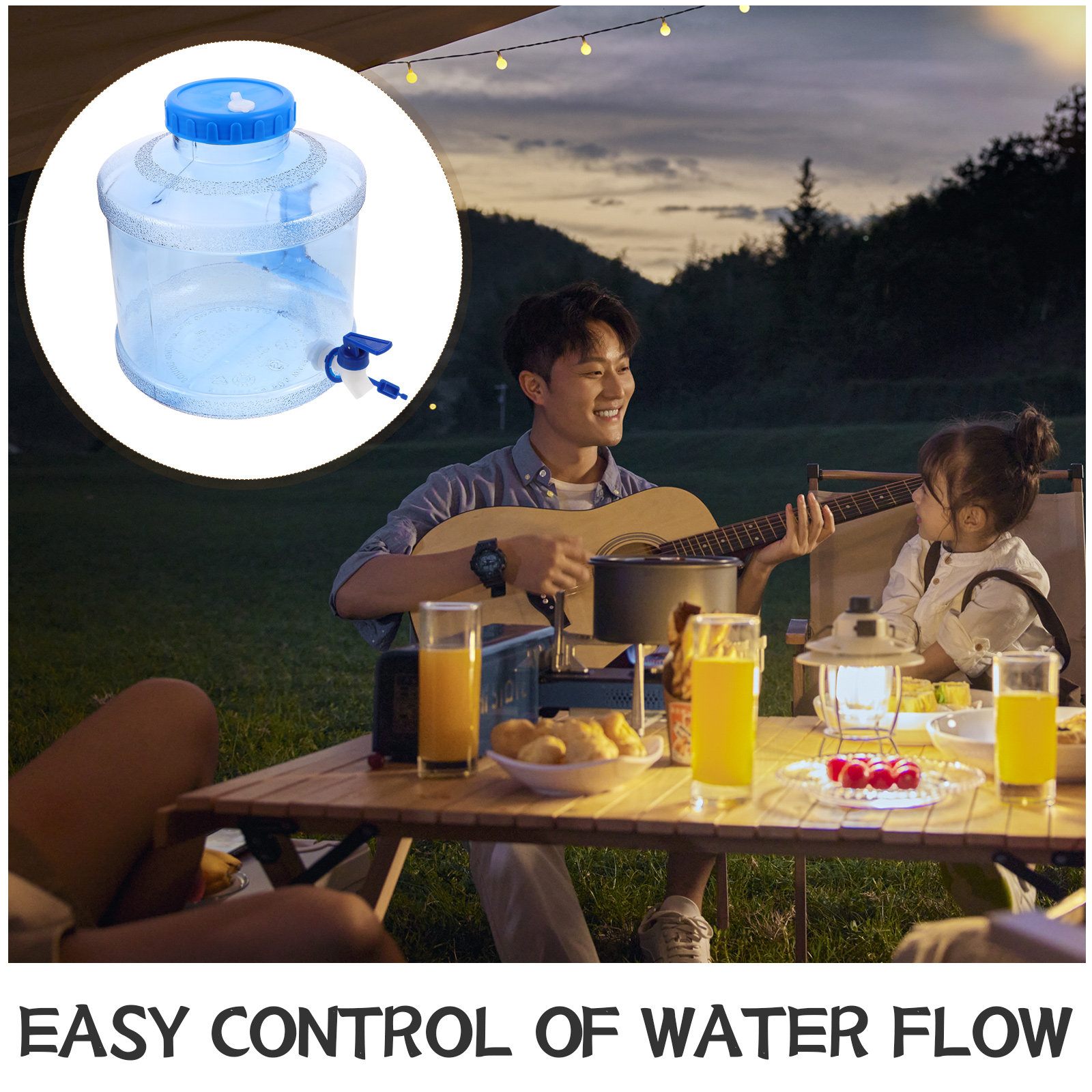 1세트 7.5L 와이드 입구 휴대용 물통 내장형 스피곳 - Outdoor Camping Water Jug 리뷰 및 가격