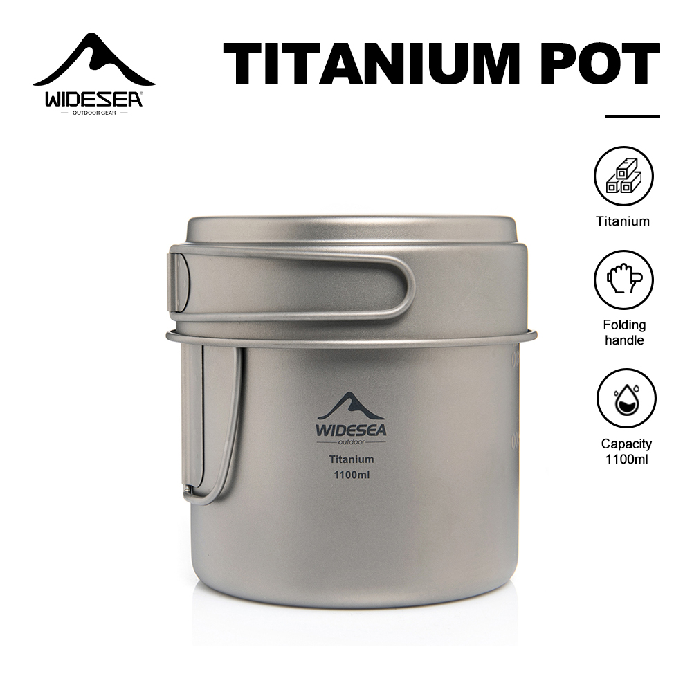 Widesea 초경량 티타늄 캠핑 냄비 1100ml 접 - Outdoor Camping Cooking Equipment 리뷰 및 가격