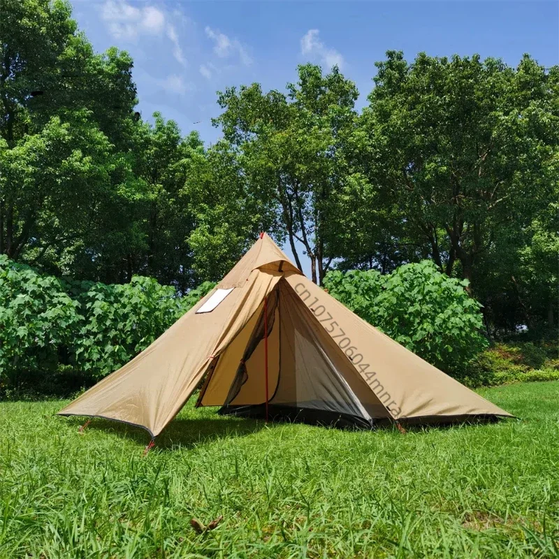 목재 스토브용 굴뚝 튜브가 있는 사면 캠핑 텐트 피라미 - Outdoor Camping On Youtube 리뷰 및 가격