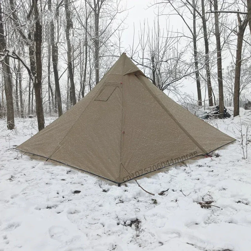 목재 스토브용 굴뚝 튜브가 있는 사면 캠핑 텐트 피라미 - Outdoor Camping On Youtube 리뷰 및 가격