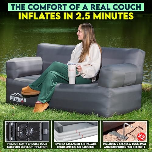 피트먼 - 실내외 겸용 내장 펌프가 있는 에어 소파 - - Outdoor Camping Couch 리뷰 및 가격