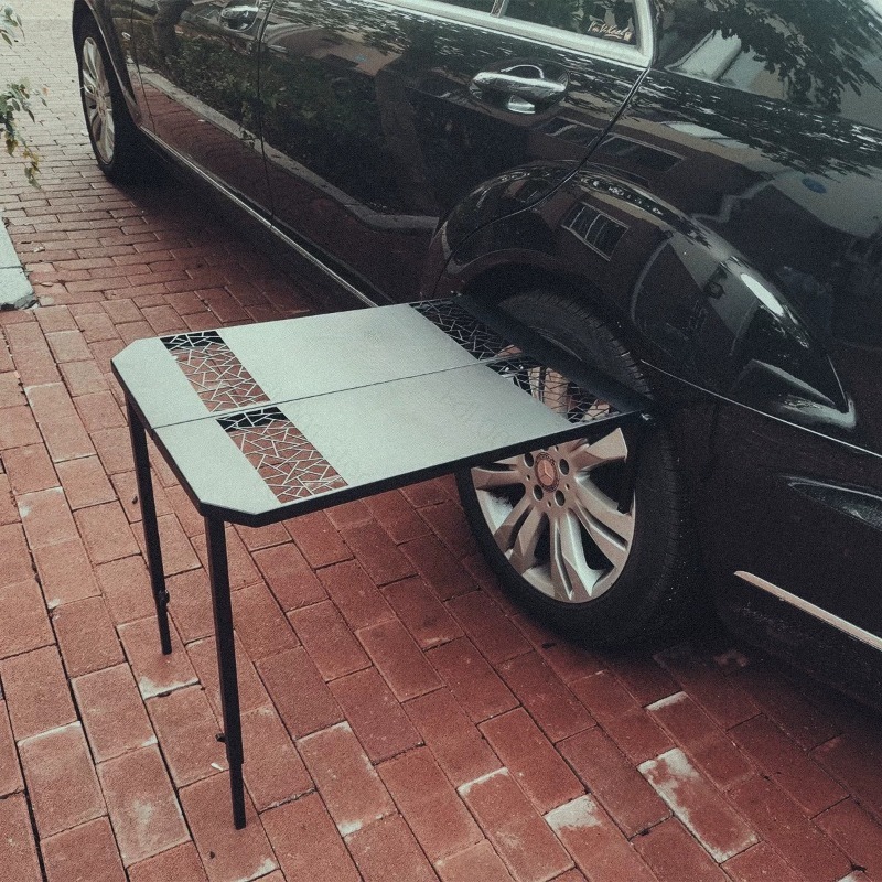 차량 캠핑 그릴 타이어 금속 접이식 휴대용 야외 바베큐 - Outdoor Camping Folding Table 리뷰 및 가격