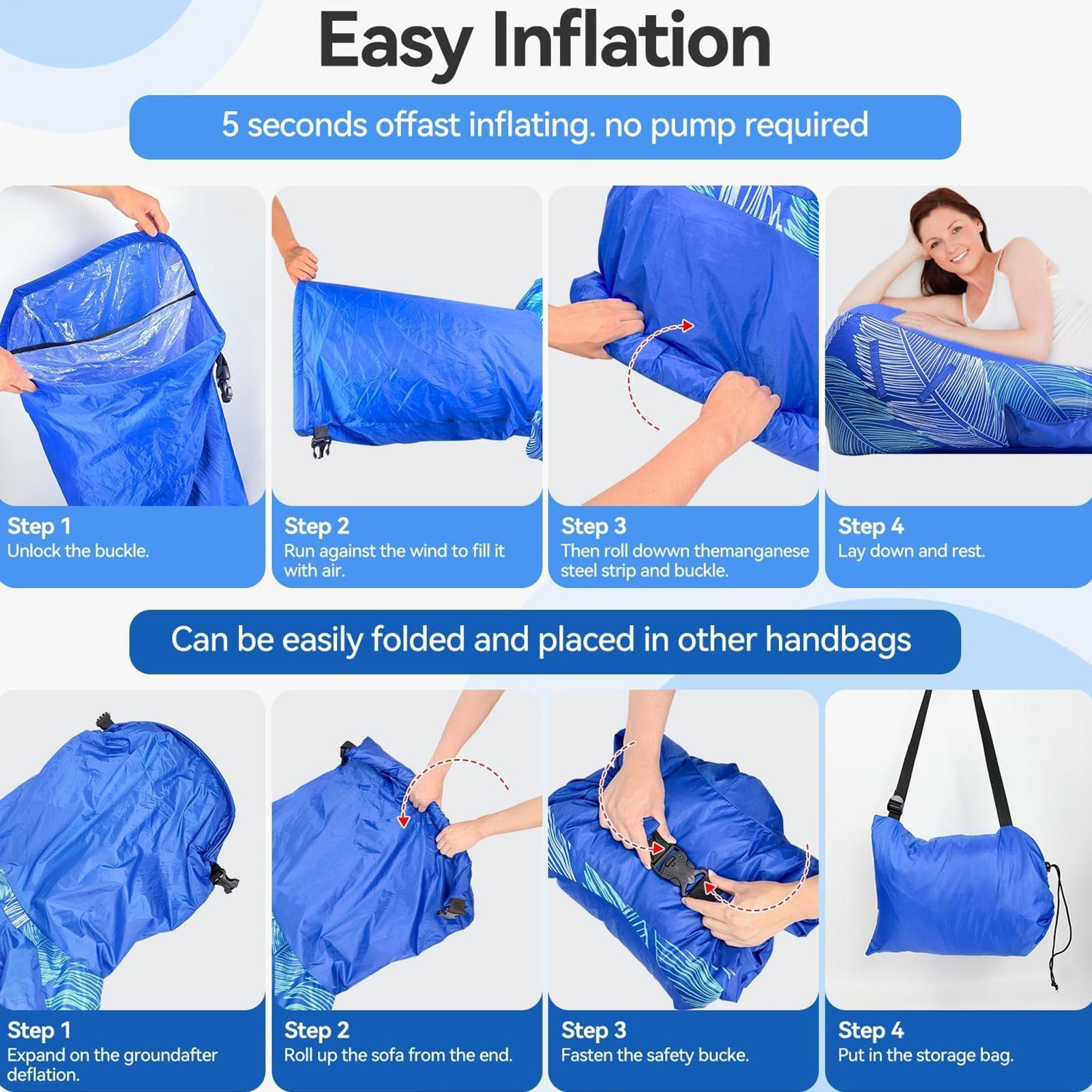 차양막이 있는 휴대용 에어 소파, 캠핑, 정원, 수영장 - Outdoor Camping Couch 리뷰 및 가격