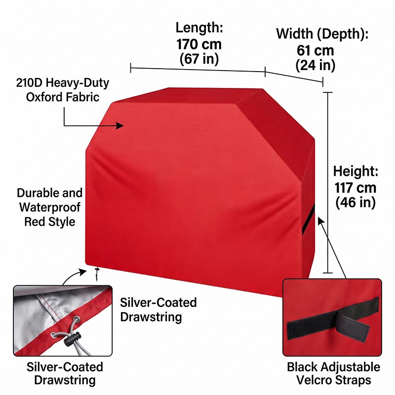 210D 바베큐 커버 방진 방수 두꺼운 야외 그릴 후드 - Outdoor Camping Trolley 리뷰 및 가격