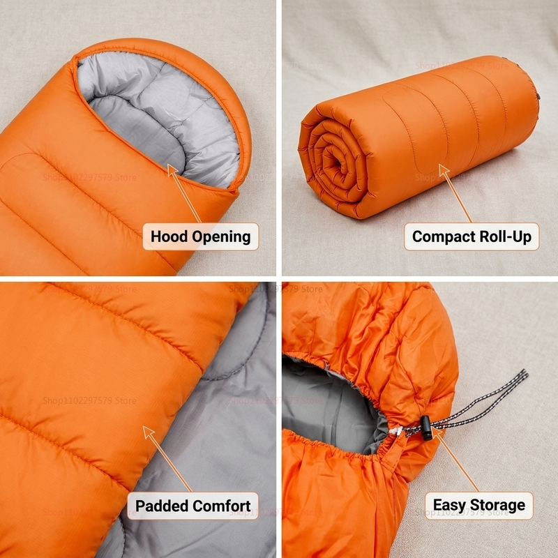 캠핑 침낭 가벼운 4계절용 따뜻한 엔벨롭 백팩 야외 머 - Outdoor Camping Sleeping Bag 리뷰 및 가격