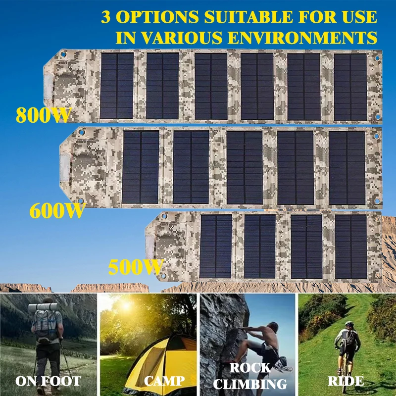 500W-800W 접이식 태양광 충전기, USB 5V  - Zd Outdoor Camping 리뷰 및 가격