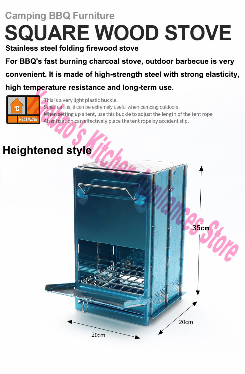 목재 난로 야외 캠핑 장비 분해 가능 휴대용 피크닉 스 - Outdoor Camping Cooking Equipment 리뷰 및 가격