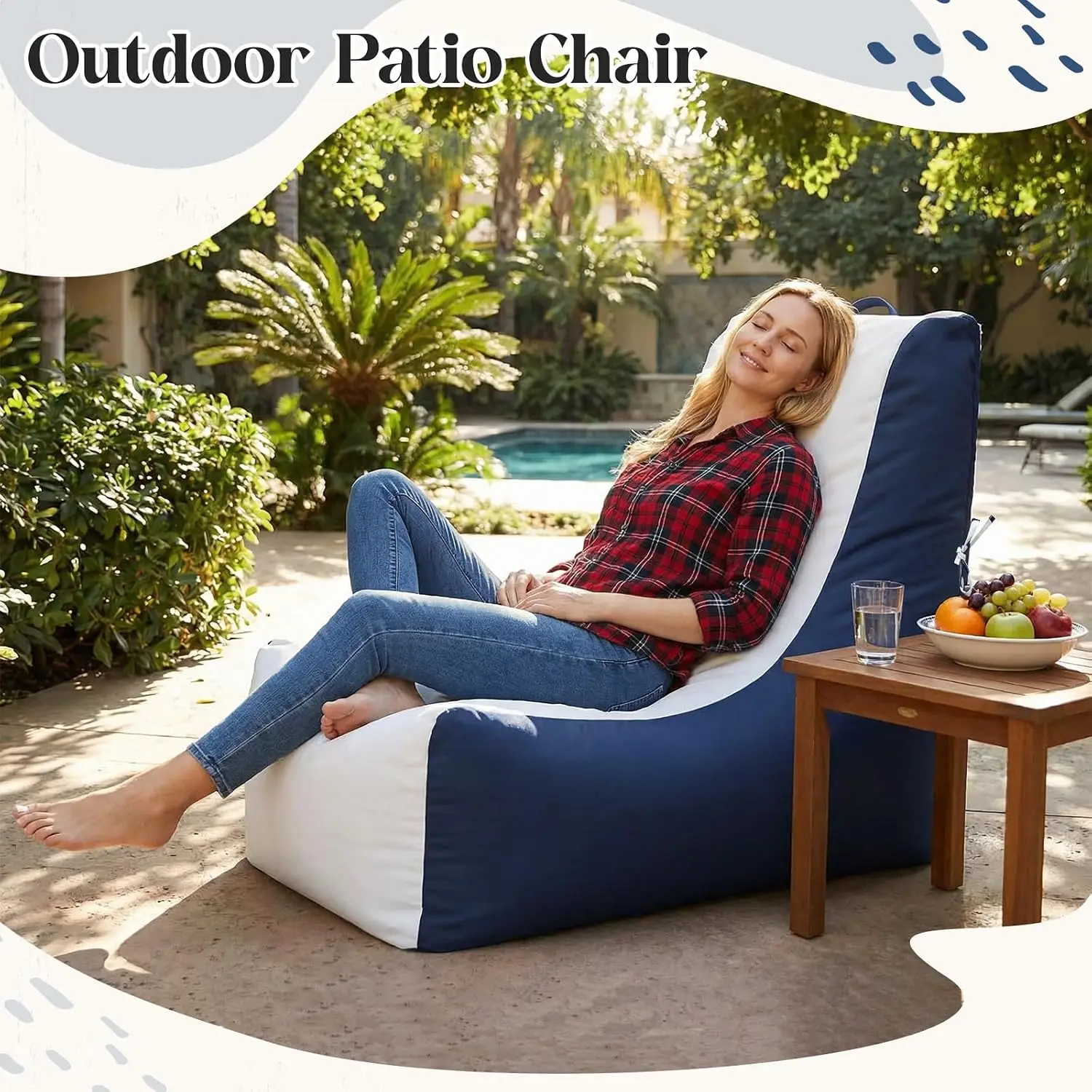 1개 보트용 빈백 의자 라운지 방수 야외용 해양 빈백  - Outdoor Camping Couch 리뷰 및 가격