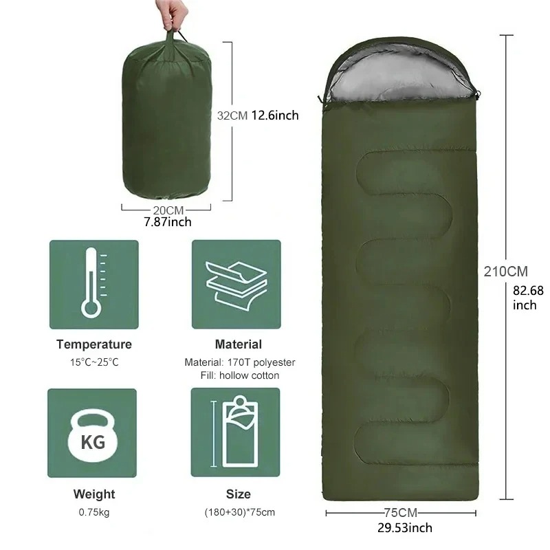 캠핑 침낭 경량 4계절용 따뜻한 엔벨로프형 백패킹 아웃 - Outdoor Camping Sleeping Bag 리뷰 및 가격