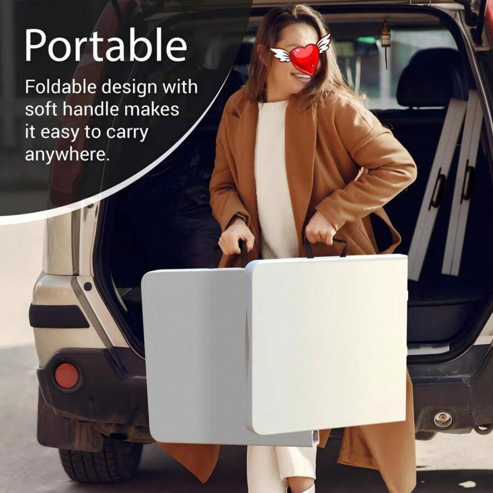 4피트 접이식 테이블, 높이 조절 가능, 내장형 손잡이 - Outdoor Camping Folding Table 리뷰 및 가격