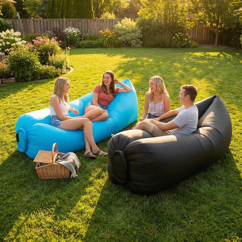 휴대용 에어 소파 라운저, 가벼운 방수 에어 카우치,  - Outdoor Camping Couch 리뷰 및 가격