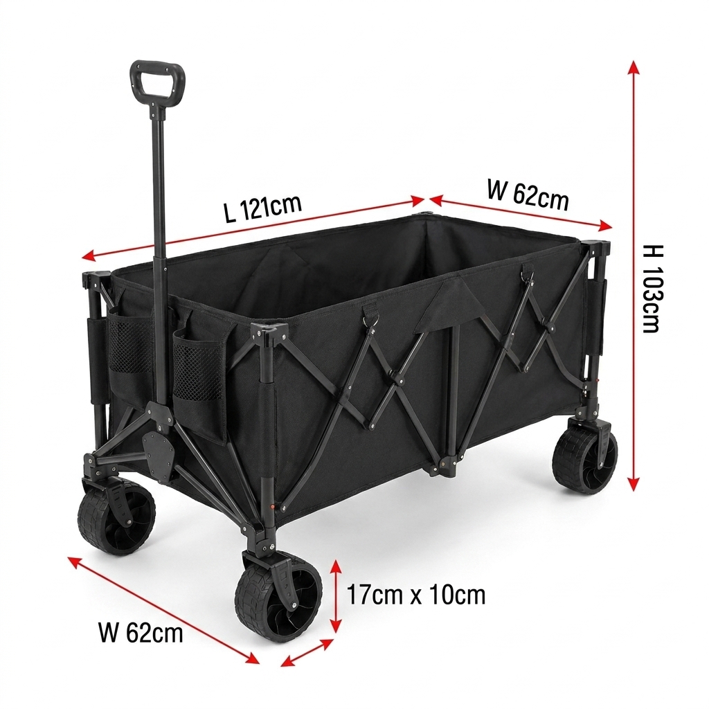 맞춤형 헤비듀티 접이식 웨건 카트, 260L 초대형 용 - Outdoor Camping Folding Table 리뷰 및 가격