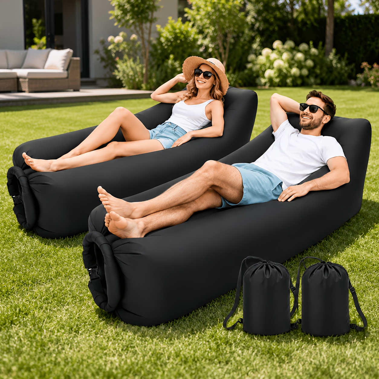 4-in-1 에어 소파 세트 – 휴대용 캠핑 라운저,  - Outdoor Camping Couch 리뷰 및 가격