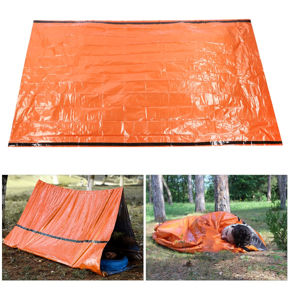 내구성 있는 PE 알루미늄 필름 비상 텐트, 휘슬 포함 - Outdoor Camping On Youtube 리뷰 및 가격