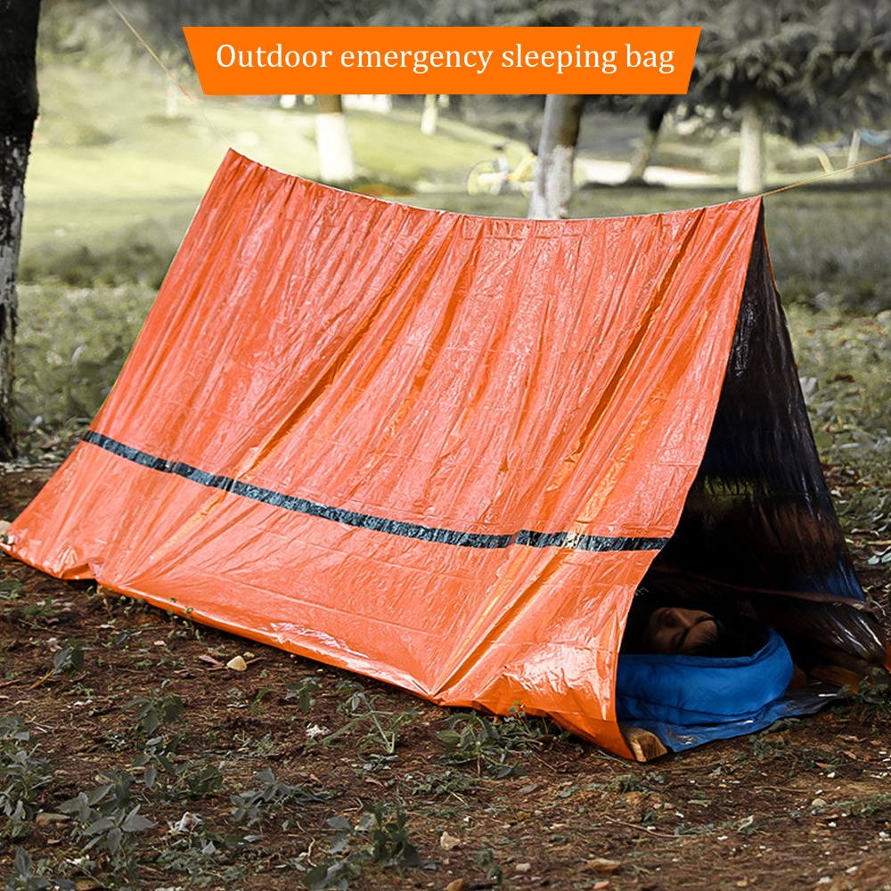 내구성 있는 PE 알루미늄 필름 비상 텐트, 휘슬 포함 - Outdoor Camping On Youtube 리뷰 및 가격