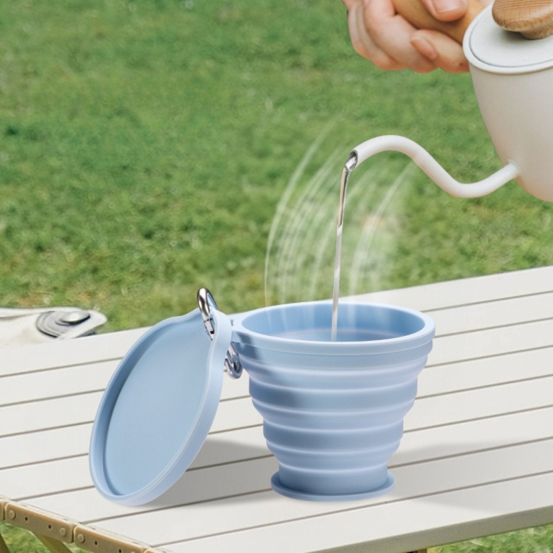 1pc 접이식 워터 컵 식품 등급 실리콘 휴대용 여행  - Outdoor Camping Food 리뷰 및 가격
