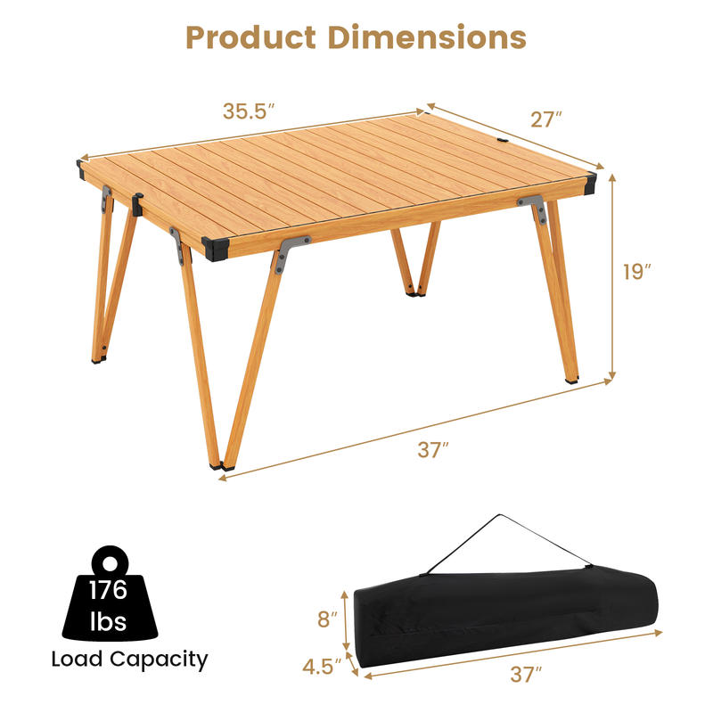 단일 접이식 피크닉 테이블 93 x 70cm 캠핑 테이 - Outdoor Camping Folding Table 리뷰 및 가격